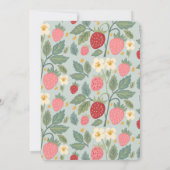 ベリーファーストストロベリーブーケ誕生日 招待状 (裏面)