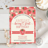 ベリーファーストストロベリー誕生日招待状ホタテ 案内状