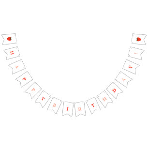 ベリーファーストストロベリー誕生日 バンティングフラッグ