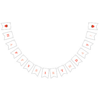 ベリーファーストストロベリー誕生日 バンティングフラッグ