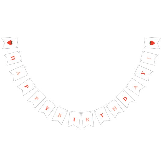 ベリーファーストストロベリー誕生日 バンティングフラッグ (全)