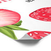 ベリーファーストストロベリー1st誕生日パーティーへようこそ ポスター (角)