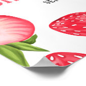 ベリーファーストストロベリー1st誕生日パーティーへようこそ ポスター (角)