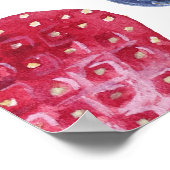 ベリーファーストストロベリー1st誕生日パーティーへようこそ ポスター (角)