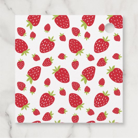 ベリーファーストストロベリー1st誕生日パーティーカスタム フェイバータグ (裏面)