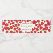 ベリーファーストストロベリー1st誕生日パーティーカスタム ペットボトルラベル (シングルラベル)