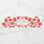 ベリーファーストストロベリー1st誕生日パーティーカスタム ペットボトルラベル (シングルラベル)