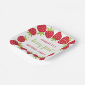 ベリーファーストストロベリー1st誕生日パーティーカスタム ペーパープレート (傾斜あり)