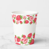 ベリーファーストストロベリー1st誕生日パーティーカスタム 紙コップ (裏面)