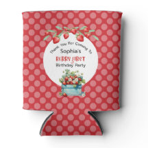 ベリーファーストストロベリー1st誕生日パーティーカスタム