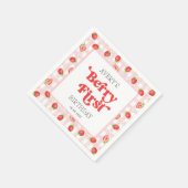 ベリーファーストストロベリー1st誕生日パーティー スタンダードカクテルナプキン (角)