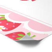 ベリーファーストストロベリー1st誕生日20x30へようこそ ポスター (角)