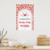 ベリーファーストストロベリー1st誕生日20x30へようこそ ポスター (キッチン)