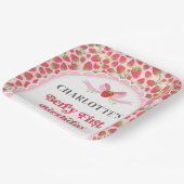 ベリーファーストストロベリー1st誕生日9"スクエア ペーパープレート (傾斜あり)