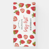 ベリーファーストストロベリー1st birthday welcome 横断幕 (縦)