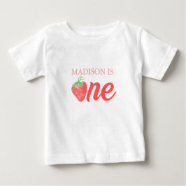 ベリーファーストストロベリーONE 1st誕生日パーティー ベビーTシャツ