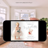 ベリーファーストフォトオーバーレイ1st誕生日 招待状