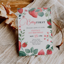ベリーファーストフローラ1st誕生日招待状