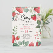 ベリーファーストフローラ1st誕生日招待状 招待状 (スタンド正面)