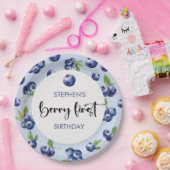 ベリーファーストブルーベリー子供の誕生日 ペーパープレート (パーティー)