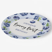 ベリーファーストブルーベリー子供の誕生日 ペーパープレート (アングル)