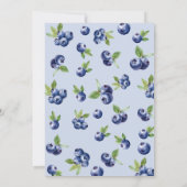 ベリーファーストブルーベリー子供の誕生日 招待状 (裏面)