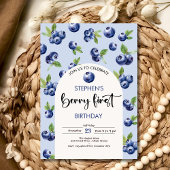 ベリーファーストブルーベリー子供の誕生日 招待状