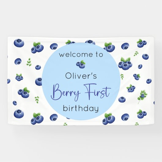 ベリーファーストブルーベリー誕生日 横断幕 (横)