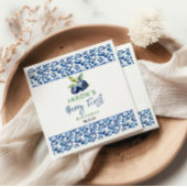 ベリーファーストブルーベリー1st誕生日パーティー スタンダードカクテルナプキン