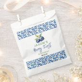 ベリーファーストブルーベリー1st誕生日パーティー フェイバーバッグ (クリップ留めされた状態)