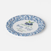 ベリーファーストブルーベリー1st誕生日パーティー ペーパープレート (アングル)