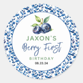 ベリーファーストブルーベリー1st誕生日パーティー ラウンドシール