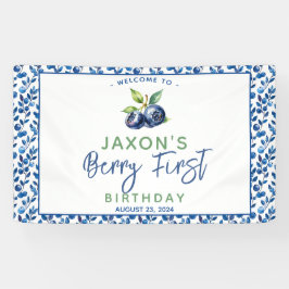 ベリーファーストブルーベリー1st誕生日パーティー 横断幕