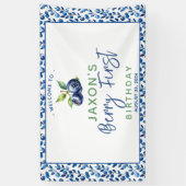 ベリーファーストブルーベリー1st誕生日パーティー 横断幕 (縦)