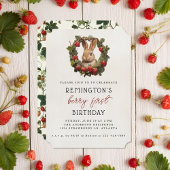 ベリーファーストヴィンテージバニーストロベリーファースト誕生日 招待状