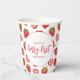 ベリーファースト女の子イチゴ1st誕生日パーティー 紙コップ