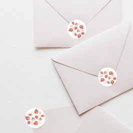 ベリーファースト子供の誕生日 | いちご | パターン ラウンドシール