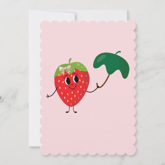 ベリーファースト漫画ストロベリーガール1st誕生日 招待状 (裏面)