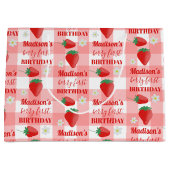 ベリーファースト誕生日いちごファーストネーム ラージペーパーバッグ (正面)