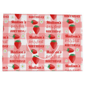 ベリーファースト誕生日いちごファーストネーム ラージペーパーバッグ (裏面)