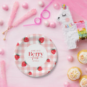 ベリーファースト誕生日いちご女子 ペーパープレート (パーティー)