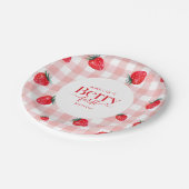 ベリーファースト誕生日いちご女子 ペーパープレート (アングル)