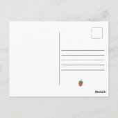 ベリーファースト誕生日かわいいイチゴかわいい女の子 ポストカード (裏面)