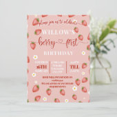 ベリーファースト誕生日をテーマにしたパーティの招待状 招待状 (スタンド正面)