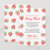 ベリーファースト誕生日イチゴサンキューカード サンキューカード (正面/裏面)