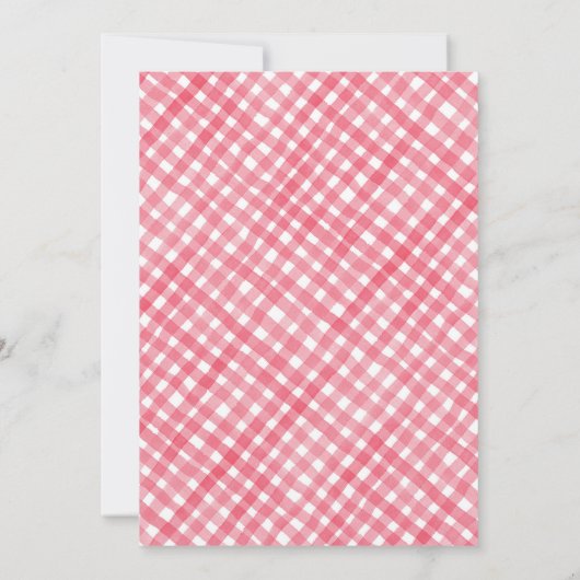 ベリーファースト誕生日イチゴ誕生日招待状 ノートカード (裏面)