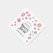 ベリーファースト誕生日イチゴ スタンダードカクテルナプキン (角)