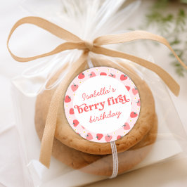 ベリーファースト誕生日イチゴ ラウンドシール