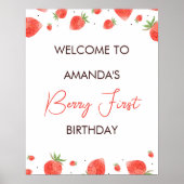 ベリーファースト誕生日ウェルカムサイン ポスター (正面)