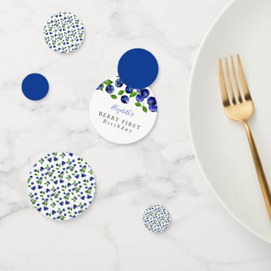 ベリーファースト誕生日ウォーターカラーブルーベリーキュート コンフェッティ (グループ)